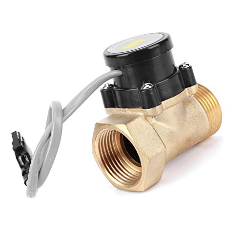 Water Pump Flow Sensor, HT30 11 110V G1" Thread Water Flow Sensor Switch Brass Electronic Pressure Automatic Control Switch for Booster Pump,Control Switch