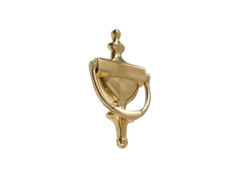 Hardware Essentials 852393 Bright Brass Door Knocker, 7-Inch Brass Without Viewer - NewNest Australia