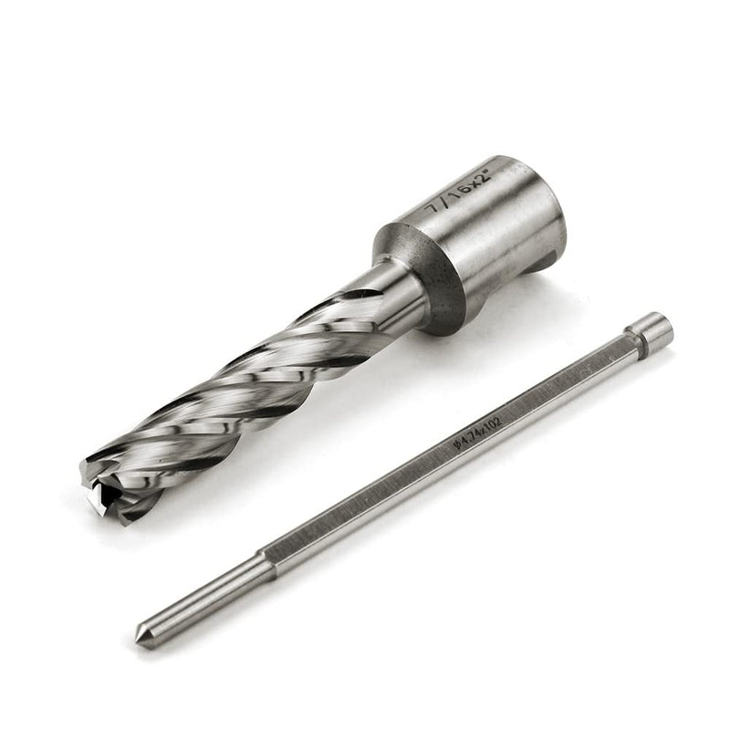 OSCARBIDE 7/16" x 2" HSS Annular Cutter 3/4" Weldon Shank Mag Drill Bit | 2 Flat | 7/16"Cutting Diameter | 2"Cutting Depth | Burr-Free Holes | Rapid Chip Removal | 10x Faster Than Twist Drills