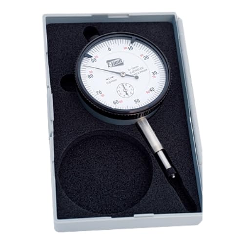 4409-1111 Shockproof Dial Indicator, 0-10 mm Range, 01 mm Graduation, 0-100-0 Reading, 0-10 mm Metric Dial Indicator