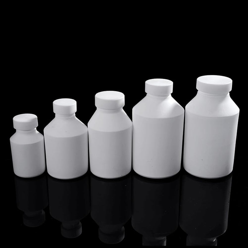 PTFE Reagent Storage Bottles, Lab Acid and Alkali Resistant, Large/Small Diameter Bottleneck, Acid And Alkali Resistant PTFE Bottles (Large Diameter Bottleneck, 200, Milliliters) Large Diameter Bottleneck 200 milliliters
