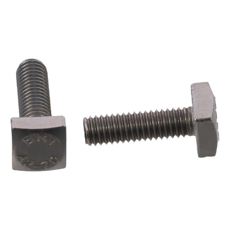 Square Head Bolt 2PCS M6x20mm Stainless Steel Square Machine Screws,Alloy Stee Square Machine Screws Durable Silver Fully Thread