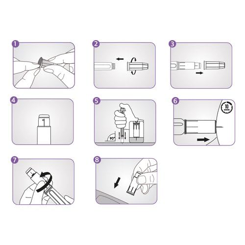 ONE-CARE Duo Safety Pen Tips 30G x 5/16'' (8mm), Dual Shield Auto Protection, Universal Fit, Sterile, 100/bx, Comfortable