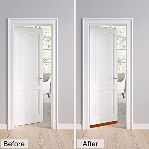 TORRAMI Silicone Door Sweep Draft Stopper 2 inch Width 20 Feet Length,Seal Insulation for Door Under Bottom, Gap, Side, Glass Shower Door, Sliding Door,Black 2inch Black