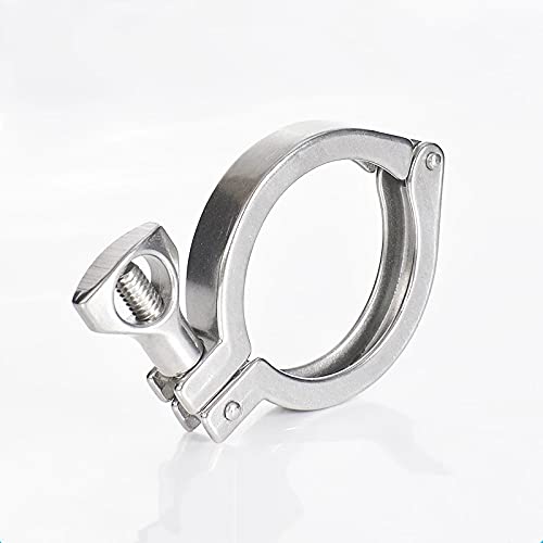 Beduan 2" Sanitary Tri Clamp, 304 Stainless Steel Single Pin Heavy Duty Tri Clamp Clover with Wing Nut for Ferrule TC 2". 2Pack (2 Inch) 2 Inch PackOf 2