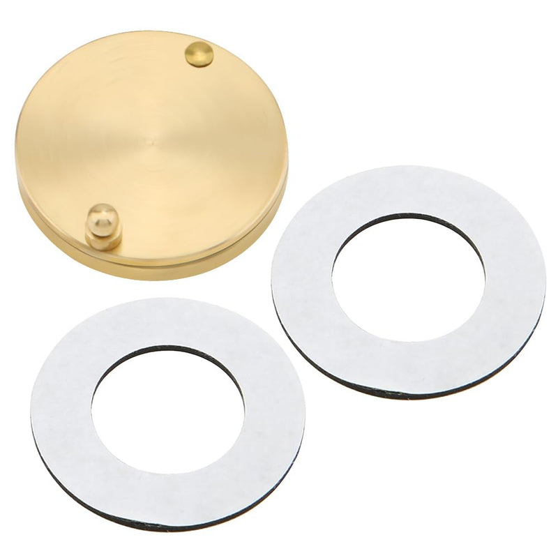 Peephole Cover, Solid Brass Privacy Door Viewer Cover with Double-Sided Self-Adhesive Tape for 5/8 inch Diameter Door Peephole (2, Gold) 2