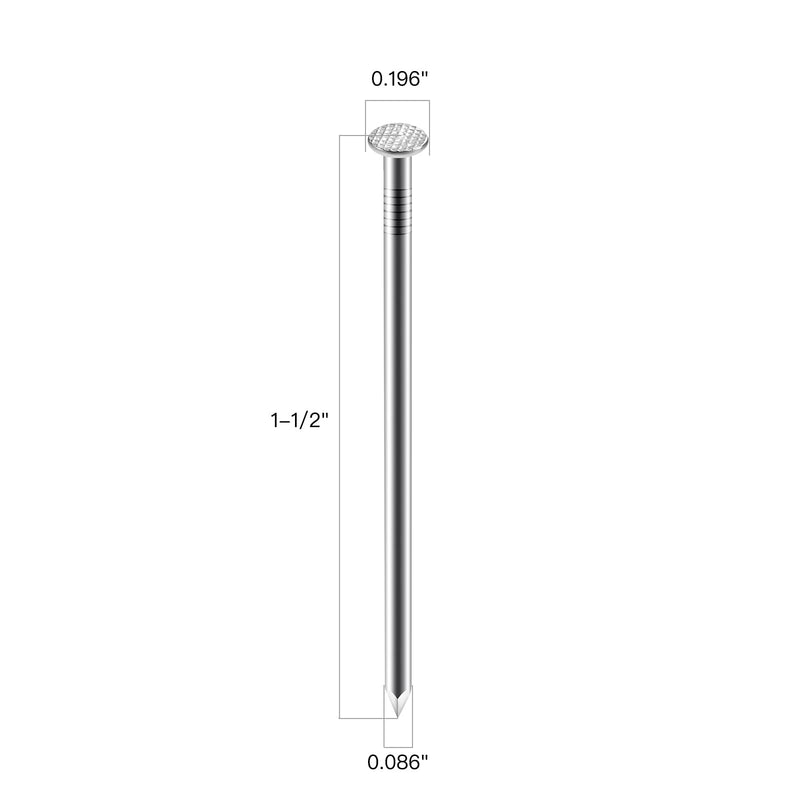 1-1/2 inch Hardware Nails, (300pcs) 1 lbs Stainless Steel Nails, Nails for Hanging Pictures, Small Nails, Wall Nails, Wood Nails 1-1/2 in 1lb Box