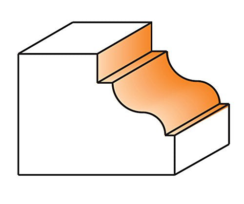 CMT 847.325.11 Ogee with Fillet Bit, 1/4-Inch Shank, Radius from 9/64 to 3/16-Inch