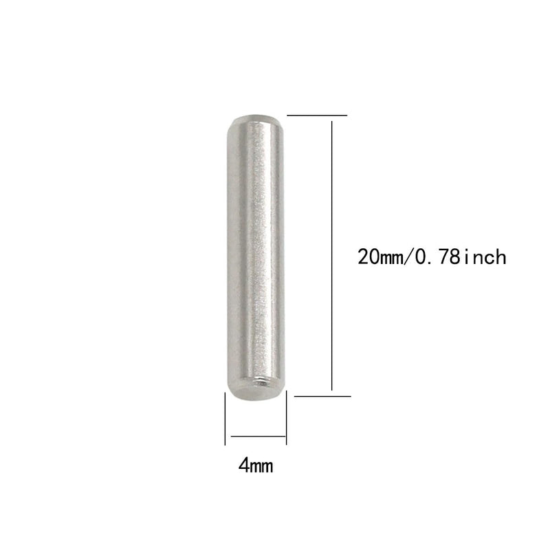 50 Pcs Stainless Steel Shelves Dowel Pins, Dowel Pin Hardware Shelf Support Pegs Pin Fastener (4mm x 20mm) 4mm x 20mm