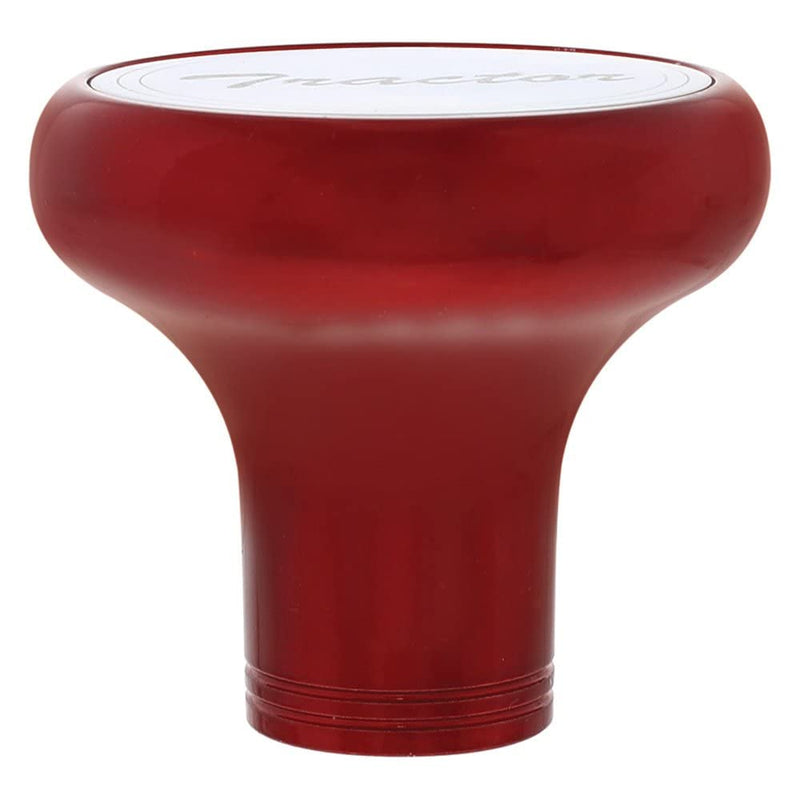United Pacific 22967 - Air Brake Valve Control Knob - "Tractor" Deluxe Aluminum Screw- On, With Stainless Plaque - Candy