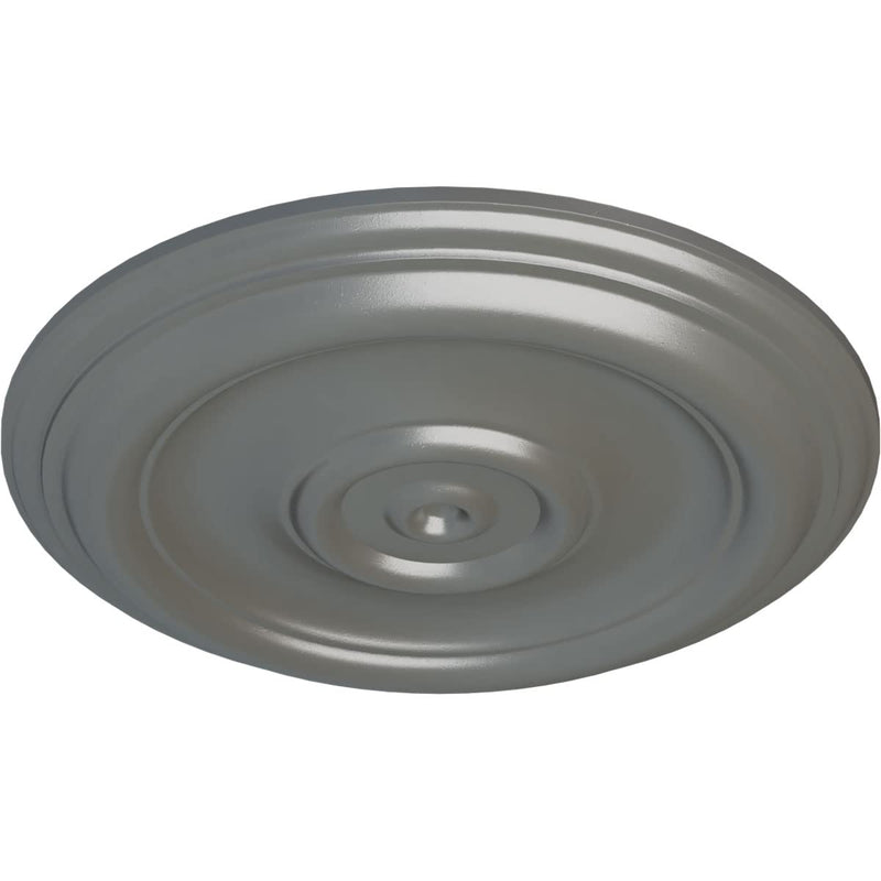 Ekena Millwork CM12TRSLS 12"OD x 1"P Traditional Ceiling Medallion, Silver Silver (Metallic Series)
