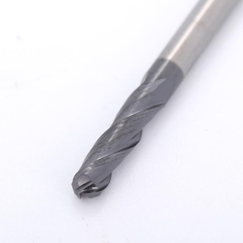 SainSmart Genmitsu 5pcs Ball Nose End Mills CNC Router Bits, 1/8" Shank Tungsten Steel CNC Cutter with 3-Flute, 1-1/2” Overall Length TiAlN Coated for Aluminum, Metal, Plastic, MDF, Wood, 3BNB05