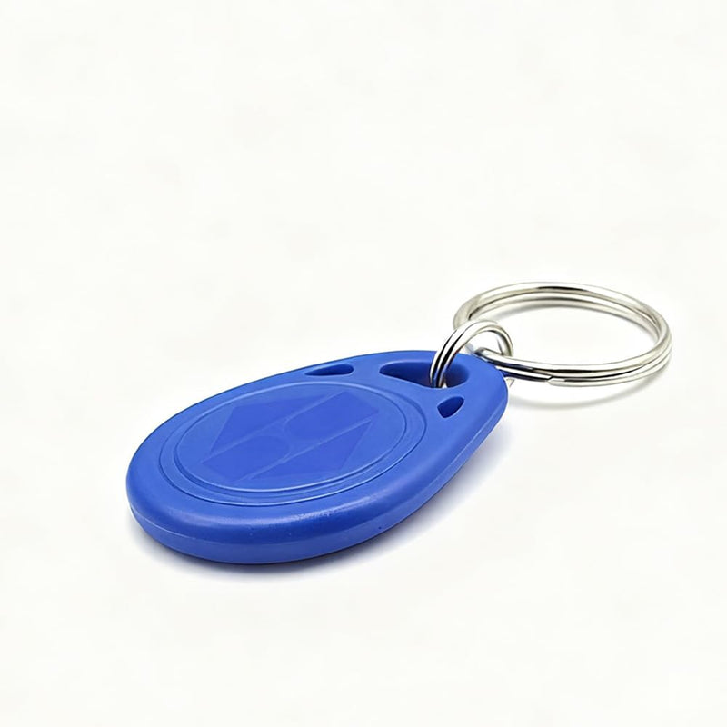 125KHz RFID Keychain Proximity ID Card Token Tag Keypad Card for Access Control System Security Lock Wholesale, Read Only (Blue) (100) 100