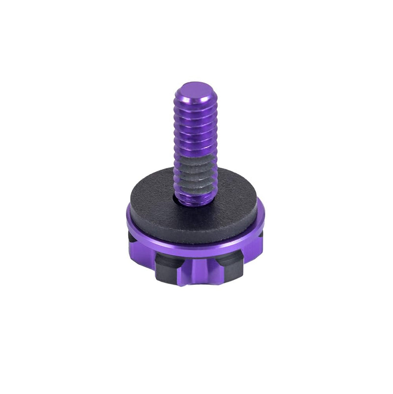 Advanblack Motorcycle Seat Bolt, Axion CNC Machined Knurled Seat Bolt Kit Compatible with Harley Road King Street Electra Glide Dyna Softail 1997-2025 (Black and Purple) Black and Purple