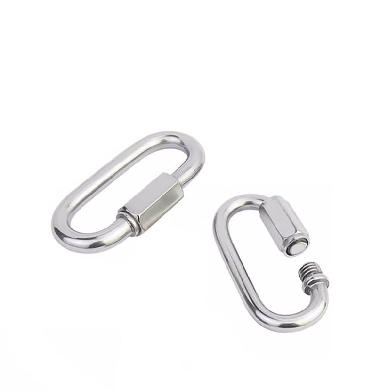 12 Pcs M3.5 Stainless Steel Chain and Rope Quick Coupler Links, High Strength and Large Load-Bearing Locking Carabiner Connector Snaps, 1.5"(L) x 0.8"(w), Link Diameter 0.14" M3.5 - 12Pcs - NewNest Australia