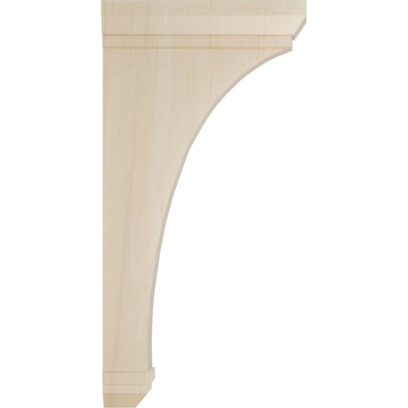 Ekena Millwork BKT02X07X14STRW Stockport Wood Brackets, 2 1/4"W x 7"D x 14"H , Rubberwood 2.25-in. W x 7-in. D x 14-in. H