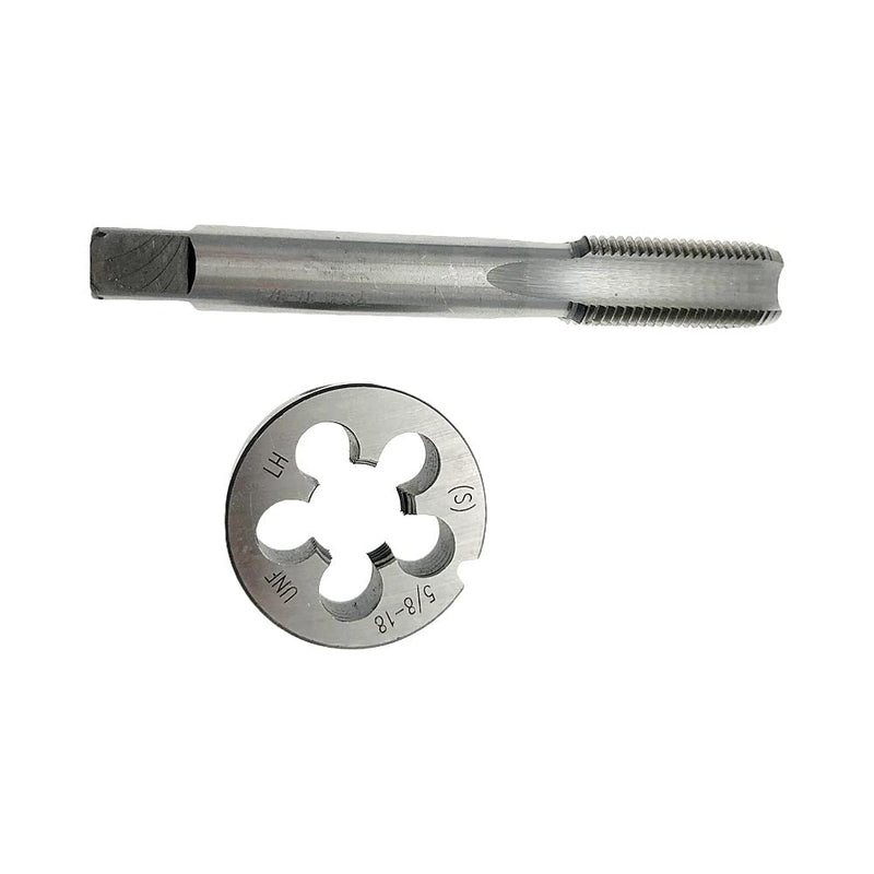 5/8-18 Tap and Die Set LH Left Hand Threading Tool 5/8x18 Thread 5/8 x 18 | Straight Fluted Machine
