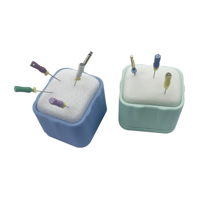 Endo File Clean Stand, YOUYA DENTAL Instant Detailing File Cleaning Sponge Dental Endodontics Cleaning Holder High Temperature Resistance Professional Sponge Box Ring Organizer Rack Refill Cushion Blue