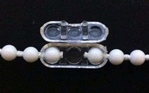 Black Plastic #10 Chain - with 2 Connectors - Blind Beaded Bead Ball (10 feet) 10 feet