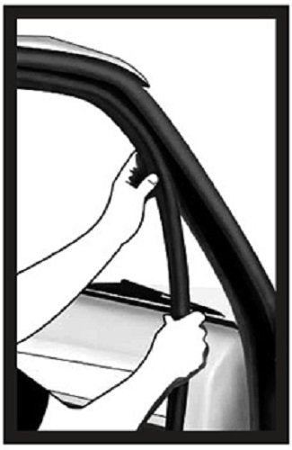 Black Door Rubber Seal Large Grip Range 61/64" Bulb Height x 17/64 Grip Range x 43/64" U Height (15 Feet) 15 Feet