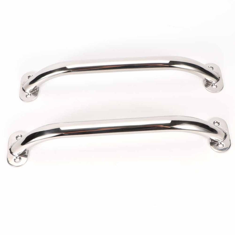 12" Oval Handrail Polished Grab Handle Stainless Steel Handrail for Marine Yacht/RV (2PCS)