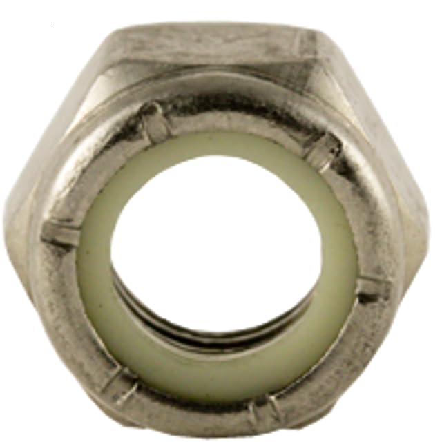 #12-24 Nylon Insert LockNuts (Pack of 25), 18-8 (304 / A2) Stainless Steel, Corrosion/Rust Resistant, Coarse Thread Finished Hex Lock Nuts for Screws & Bolts, NM Standard - by Chipmunk Hardware