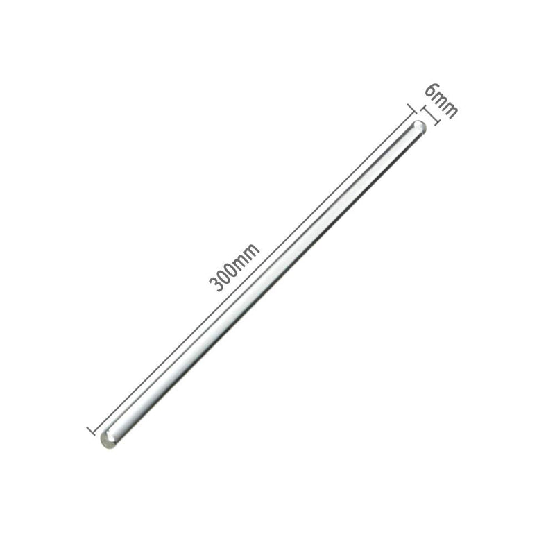 Glass Stick 12" Length Stir Rod with Both Ends Round 8pcs/pk 8