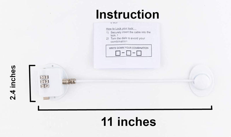 3 Pack Refrigerator Lock Combination Coded Fridge Lock Freezer Child Safety Lock Door Lock with Strong Adhesive No Keys Need White 3