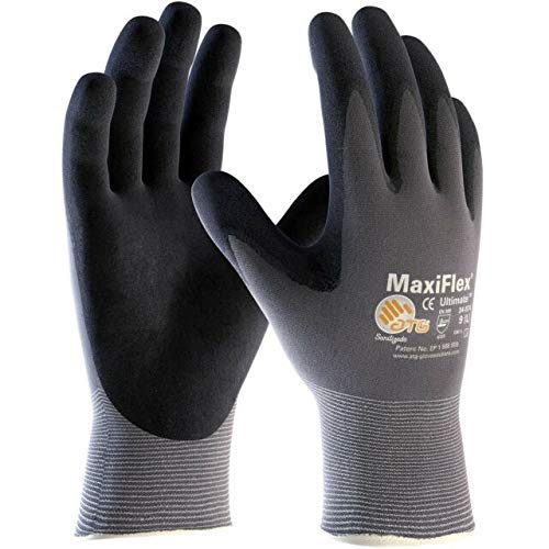 MaxiFlex Safety Work Gloves 34-874 Nitrile Micro-Foam Grip Palm & Fingers - Excellent grip and abrasion resistance 1 3X-Large