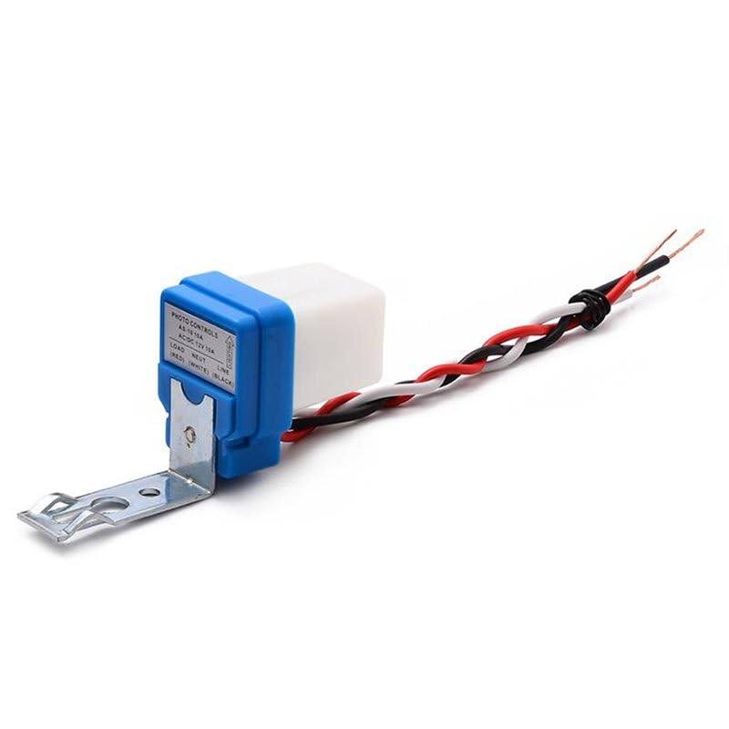 5 Pcs AC DC 12V 10A Auto On/Off Photocell Light Switch Photocell Photo Switch Photoelectric Switch Photocell Control Light Sensor Switch Dusk to Dawn Photocell Sensor (AC DC 12V)