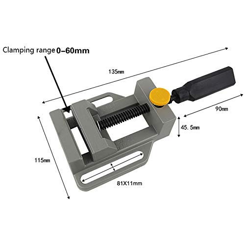AMYAMY Aluminum Drill Press Vise (Silver)