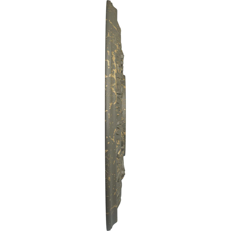 Ekena Millwork CM15BAWHC 15 3/8"OD X 4 1/4"ID X 1 1/2"P Baltimore Ceiling Medallion Fits Canopies Up to 5 1/2", Witch Hazel Crackle Witch Hazel Crackle (Flat Finish)