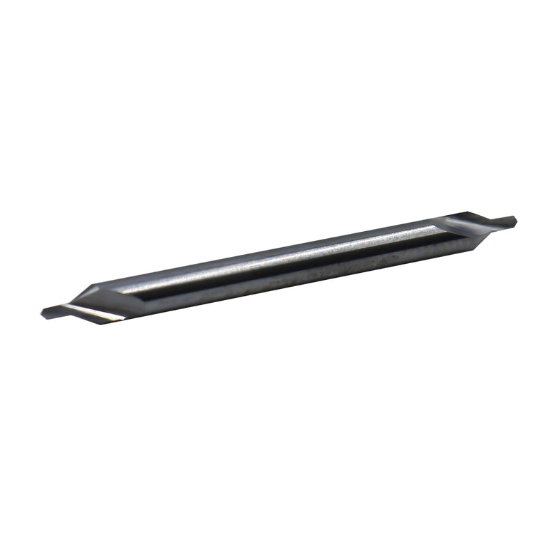 5Pcs 3/64" Pilot Diameter,1/8" Shank Diameter Solid Carbide Center Drills-Double End,2Flute,60 Degree Bits Tool for Producing Center Holes