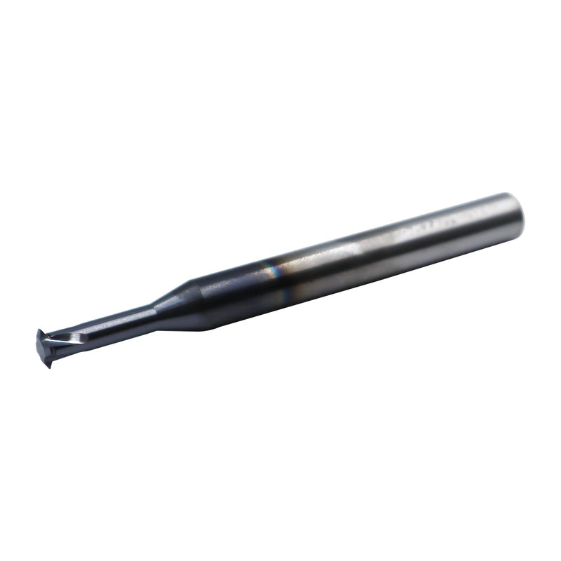 20-56 TPI Single Pitch 1/4in Solid Carbide Thread end Mill,0.018in Cutting Diameter,Necked to Thread 0.5in Deep,4 Flute Bits Tool for Medium Hardness Steel, Brass, Iron