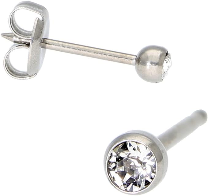 SAJ Piercer, 18G, For Ear Lobes, Set of 2, Medical Stainless Steel, Surgical Stainless Steel, Instant Piercing (Crystal) - NewNest Australia