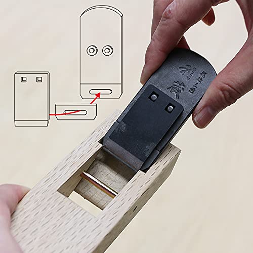 KAKURI Japanese Hand Plane Mini 30mm for Woodworking [Replaceable Blade System], KANNA Small Block Plane Tool for Wood Chamfering and Smoothing, Made in JAPAN Body
