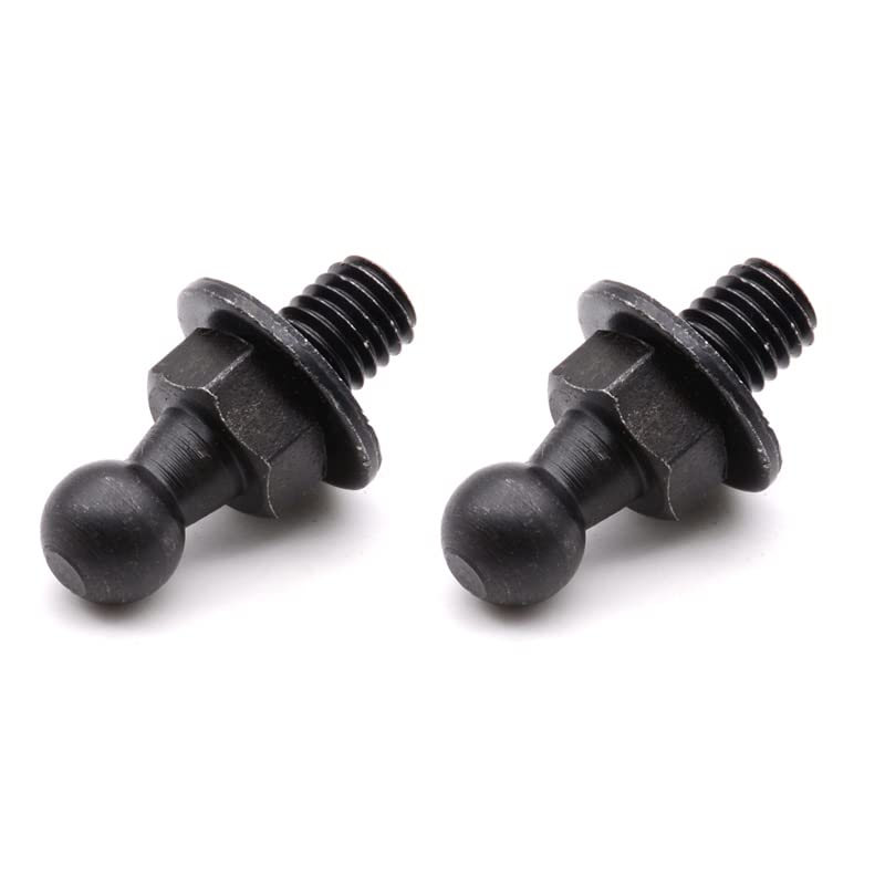 Qty 5 10mm Ball Studs with Hardware M8 Pin Bolt End Fittings 5/16-18 Thread x 1/2" Long Shank for Gas Lift Support Strut Ended Bonnet Fittings (Black, M8 Screw 5pcs) Black