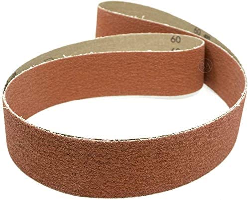 Benchmark Abrasives 2" x 36" Ceramic Sharpening Sanding Belts for Grinding Deburring Polishing Rust Removal on Metal, Stainless Steel, and Carbon Steel, Use with Belt Disc Sander (6 Pack) - 60 Grit