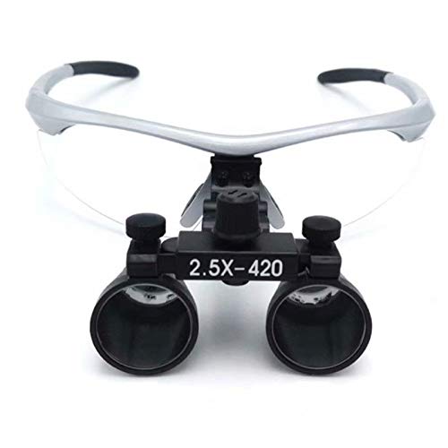 2.5x420mm Loupes Surgical Binocular Loupe Magnifier DY-101 Silver