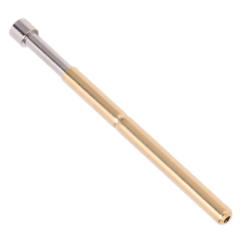 100pcs Spring Loaded Test Pins, Concave Head PCB Testing Probes Brass Pogo Pins 2.02mm/0.1in Tube Diameter for Circuit Board/Burn-in Fixture (33.35mm Length)