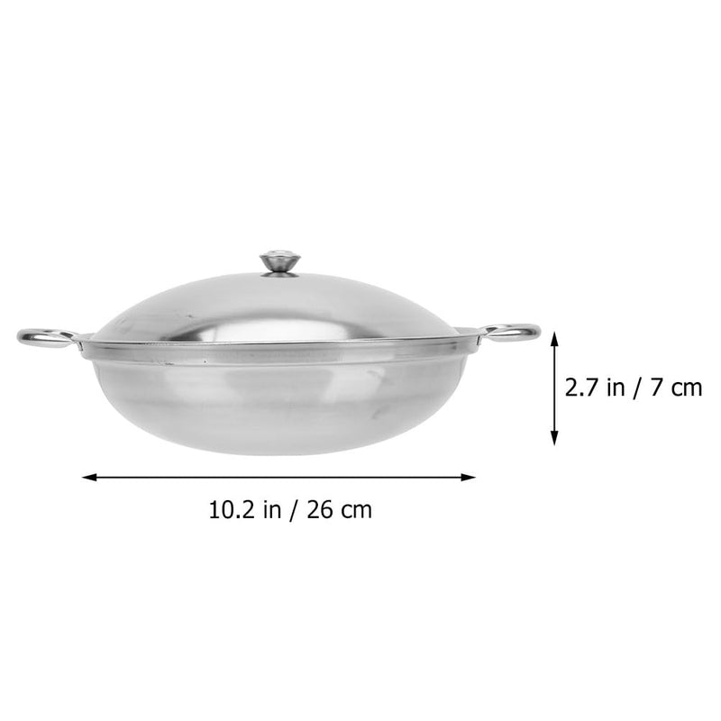 Stainless Steel Cooking Pot with Lid 10.23 Inch Double Handle Pot Anti-Overflow Bar for Hot Seafood Dry Kitchen Cookware Set