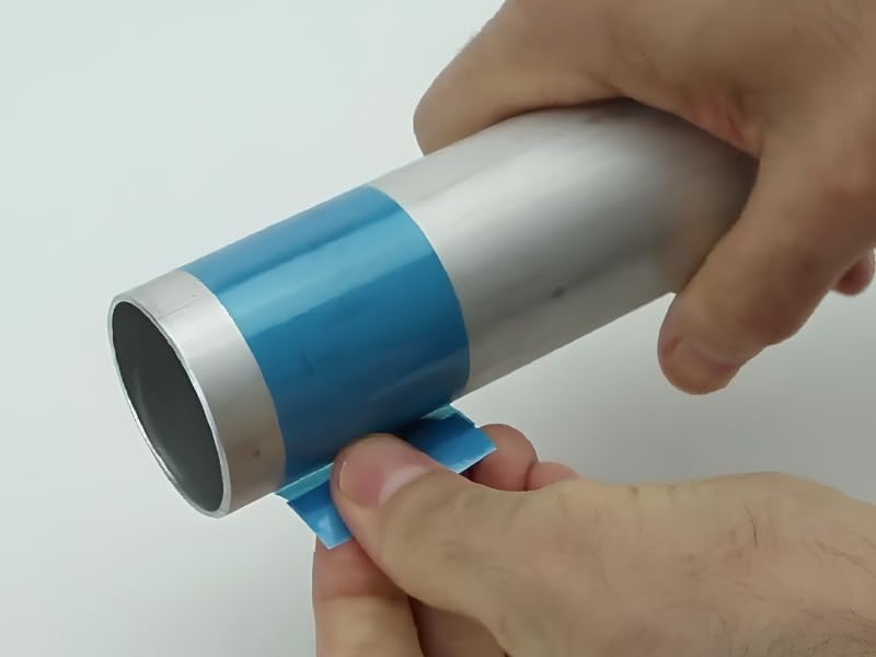 Caplugs PC90-5500 – PC90-SH Series – 1 Mil Thick Blue Polyester Tape, 1 Roll, 5-1/2" W x 72 Yds L, 2 Mil Silicone Adhesive, High Temperature Masking, Powder Coating, E-Coating, Anodizing (SH-47945)