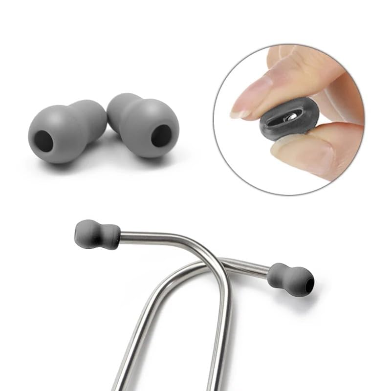 Replacement Stethoscope Earplug Ear Tips Earbuds Universal Earpieces Super Comfortable Soft Stethoscope Eartips Earpieces Compatible with Littmann Stethoscope (Pack of 4)