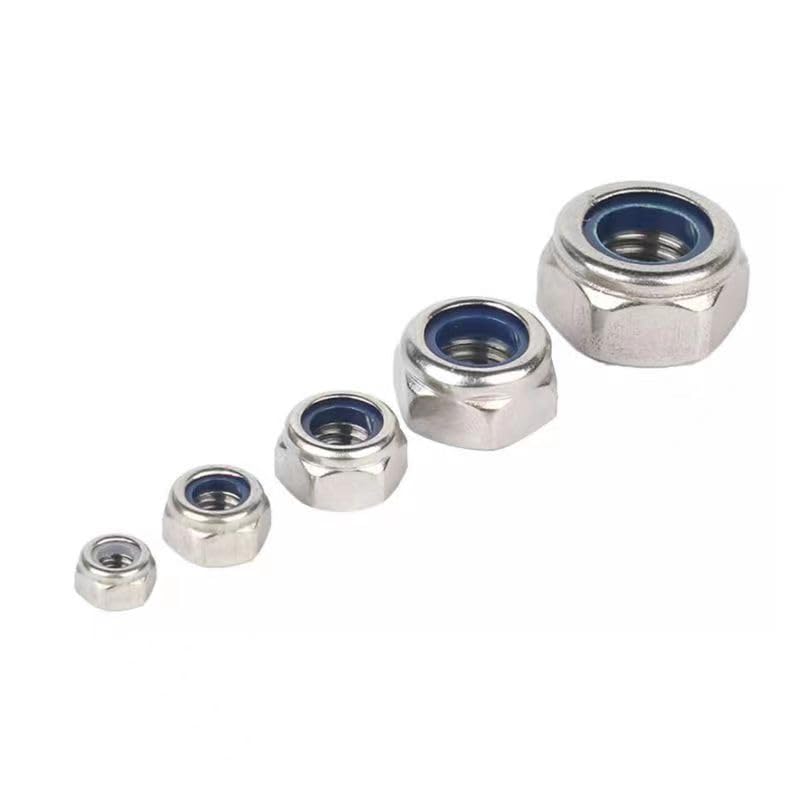 M14-2 Lock Nuts, M14 Nylon Insert Locknuts 304 Stainless Self Clinching Nuts, Bright Finish, Full Thread Nylock Nuts,5Pcs M14(5PCS)