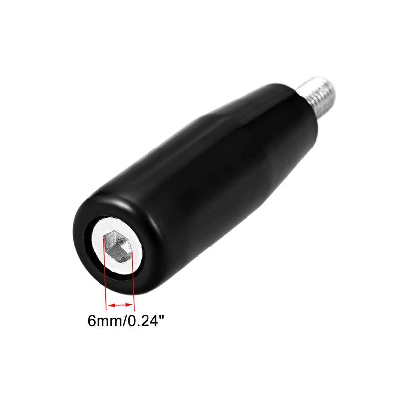 uxcell Hand Wheel 125mm x 12mm Hole Diameter for Milling Machine Black