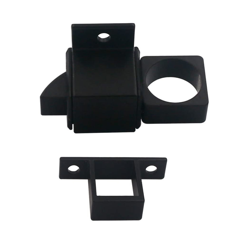 Self-Closing Latch, Security Pull Ring Spring Bounce Door Bolt for Window Shed, Gate Toilet, Bedroom and Pet Dog cage (Black) 2PCS Black