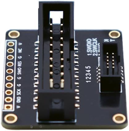JTAG (2x10 2.54mm) to SWD (2x5 1.27mm) Adapter Board Breakout Board Jtag Debug Board with IDC Ribbon Connector Flat Ribbon Cable Female to Female Length 200mm/7.87in JTAG (2x10 2.54mm) to SWD (2x5 1.27mm)