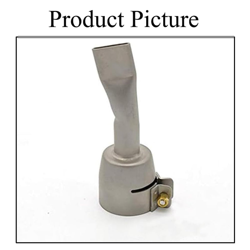 2Pcs 20mm Welding Gun Flat Nozzle, Stainless Steel Tip Heat Gun Speed Welding Nozzle, Hot Air Tourch Gun Soldering Supplies Accessory for PVC Plastic Sheet