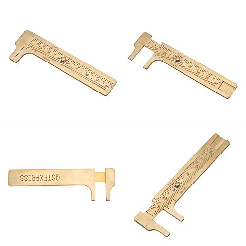 Brass Vernier Caliper, Double Scales Vernier Caliper Measuring Gauge mm/inch Mini Vernier Caliper Ruler for Jewellery Measurement(Double Scale 80mm)