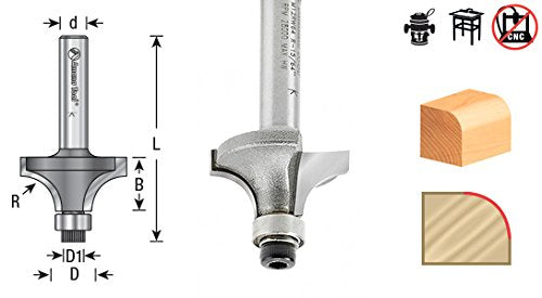 Amana Tool - M12RW64 Carbide Tipped Miniature Corner Round 1/4 Radius x 13/16 Dia x 3/8 x